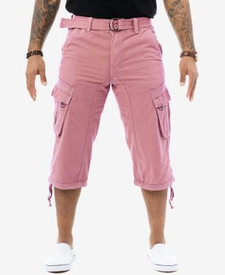 X RAY Big & Tall XRAY Belted Below Knee Long Cargo Shorts