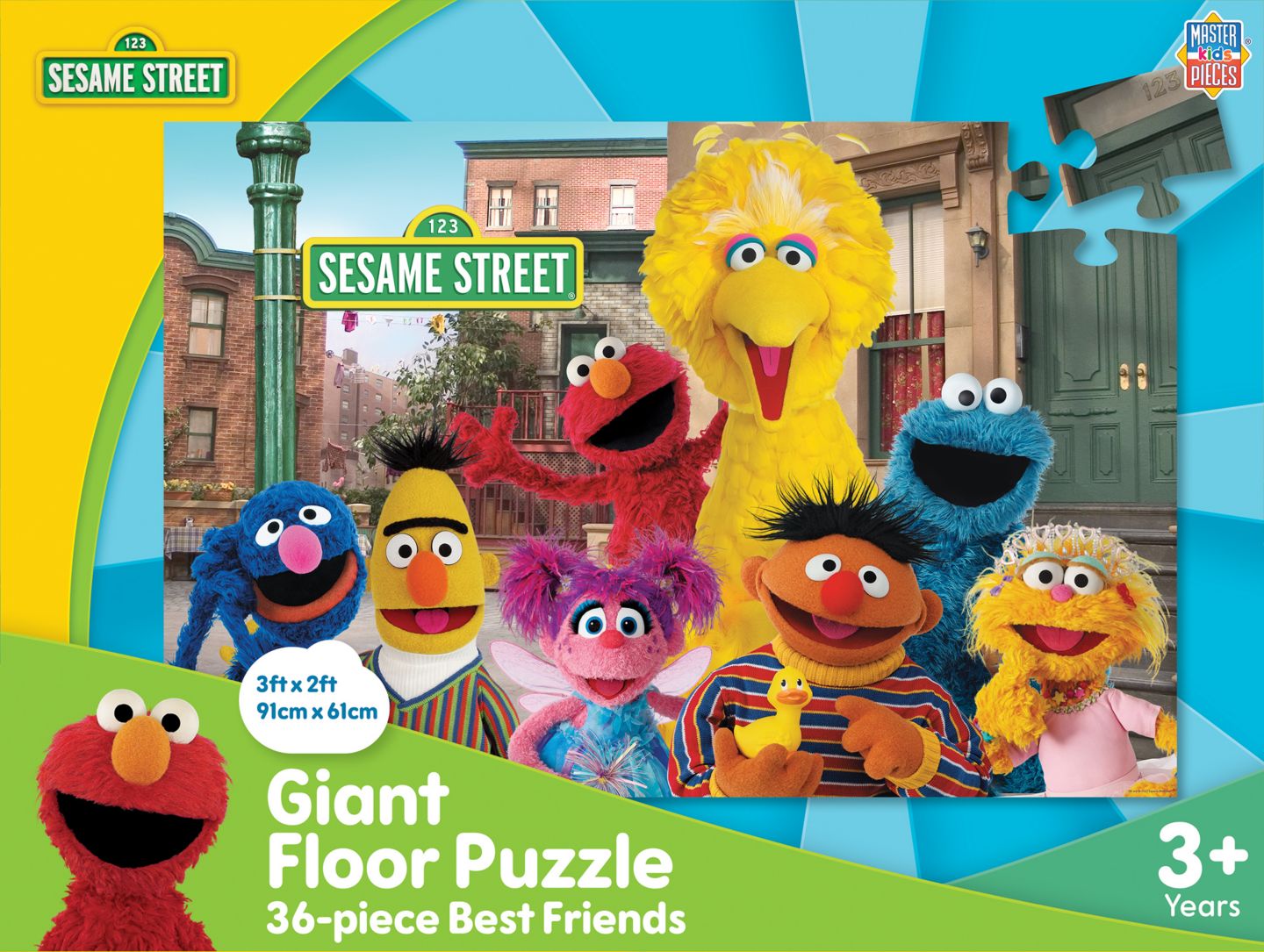 Детский пазл MasterPieces Puzzles MasterPieces Sesame Street - Best Friends 36 Piece Floor Jigsaw Puzzle — фото 1