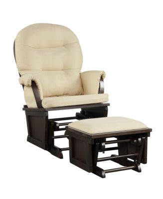 Costway Baby Nursery Relax Rocker Rocking Chair Glider & Ottoman Set w ...