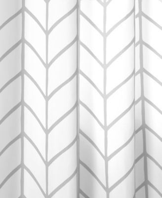 Lush Decor Calia Chevron Geo Light Filtering Window Curtain Panels Pair 52"W x 84"L Black - Chevron Curtains For Bedroom - Living Room Curtains