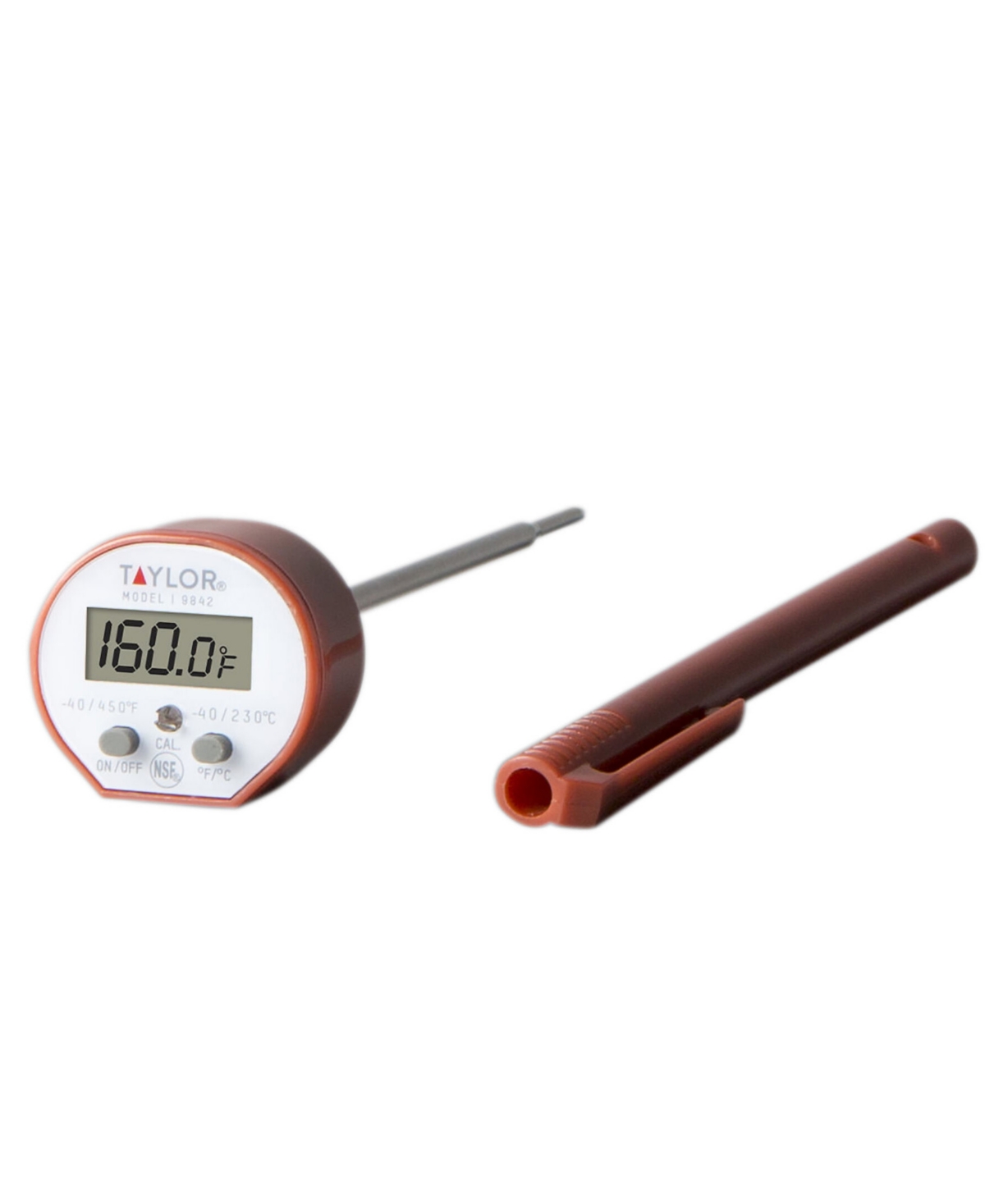 Taylor Water-resistant Digital Instant Read Cooking Thermometer In Red