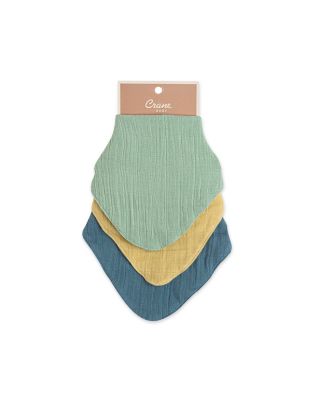 Baby Boys Bandana Muslin Bibs, 3 Piece Set