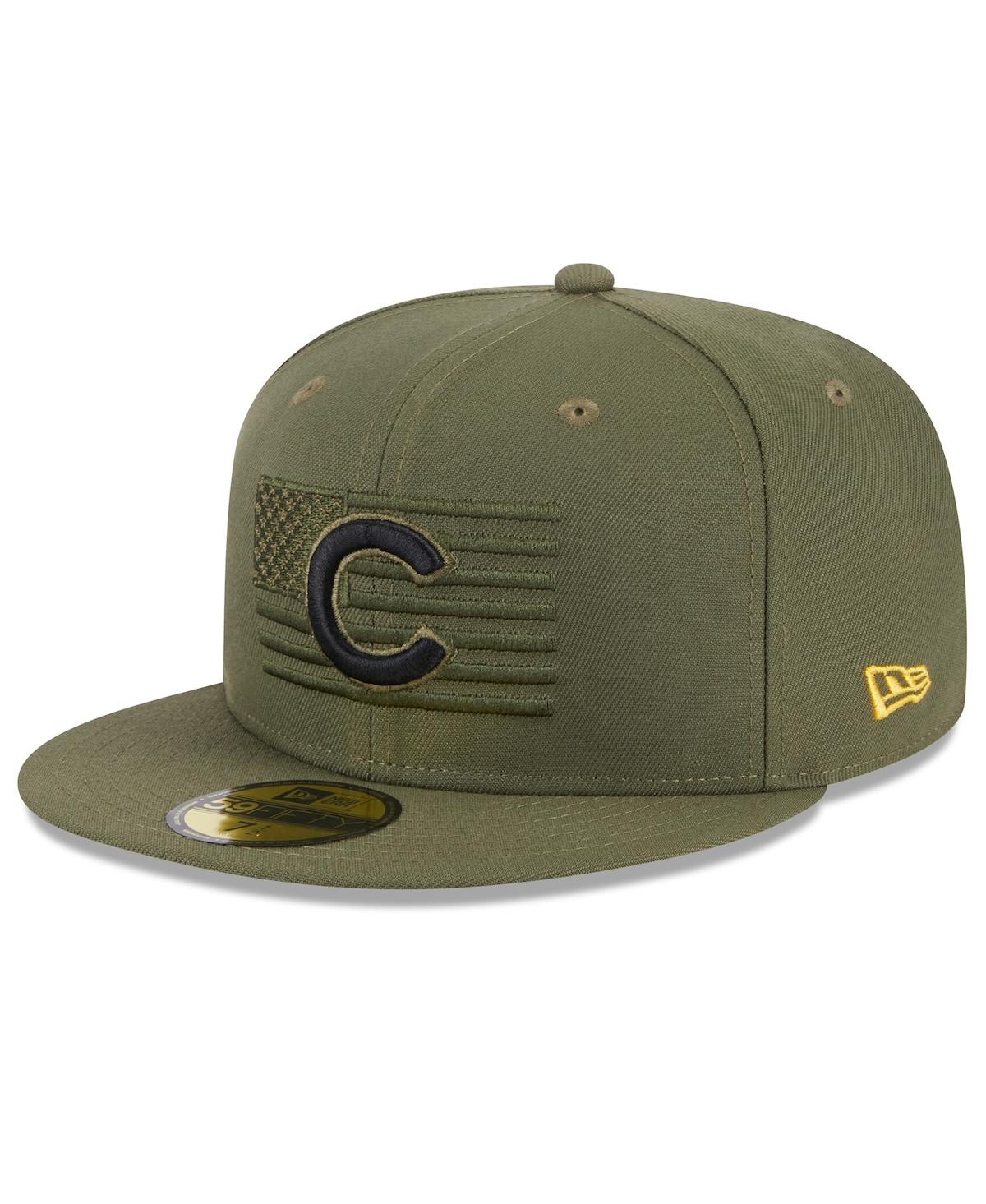 Shop New Era Men's  Green Chicago Cubs 2023 Armed Forces Day On-field 59fifty Fitted Hat