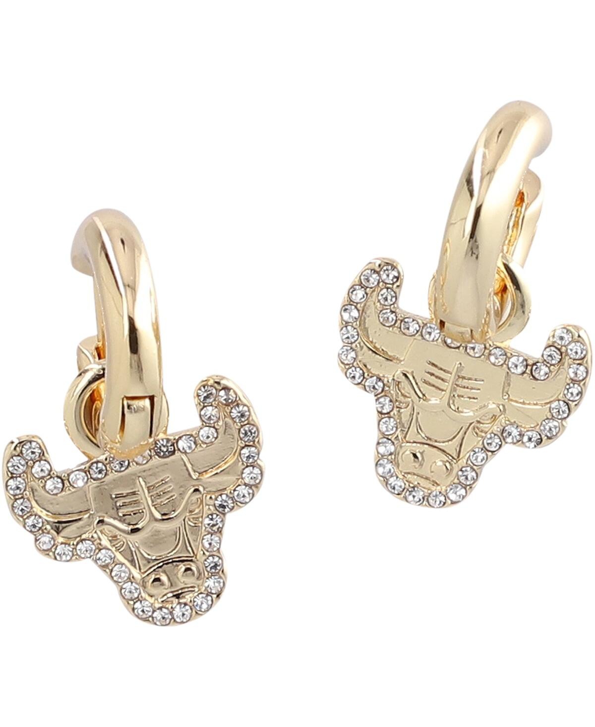 Shop Baublebar Women's  Chicago Bulls Huggie Earrings In Gold-tone