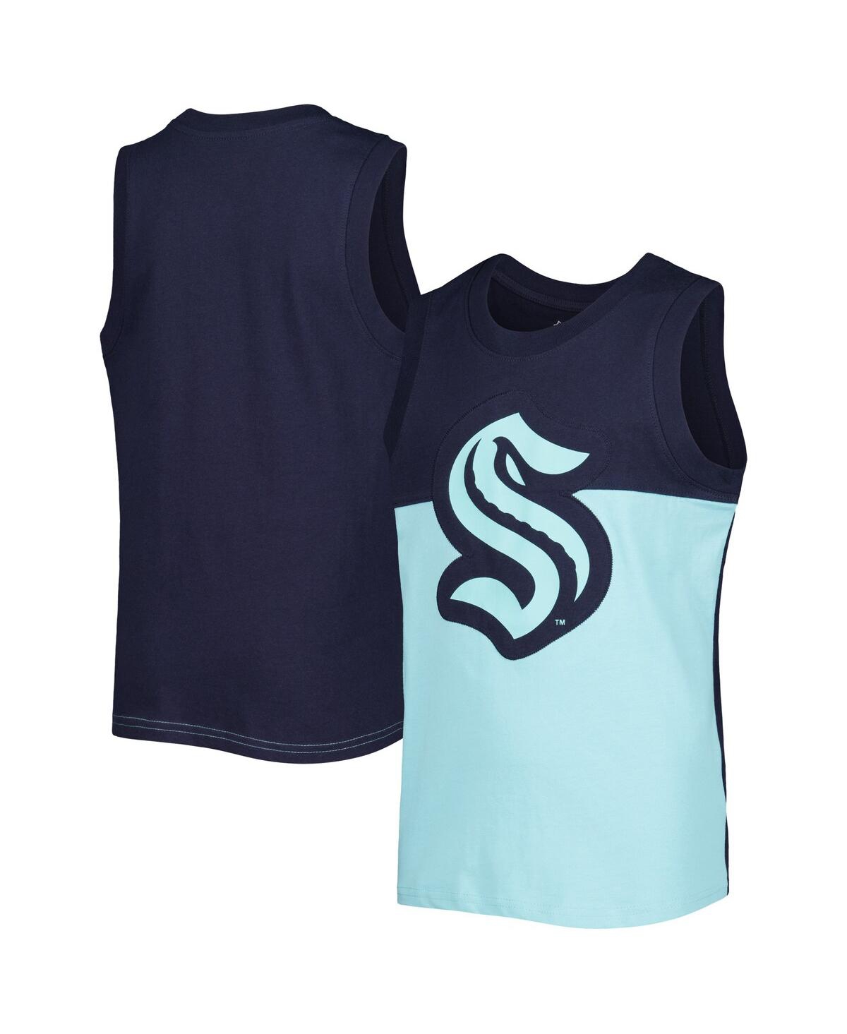 Big Boys and Girls Dark Sea Blue Seattle Kraken Revitalize Tank Top - Dark Sea Blue