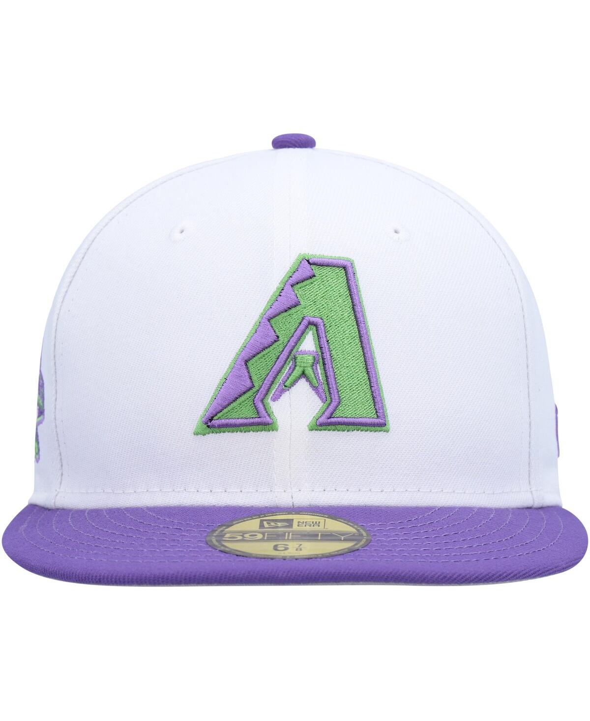 Shop New Era Men's  White Arizona Diamondbacks Side Patch 59fifty Fitted Hat