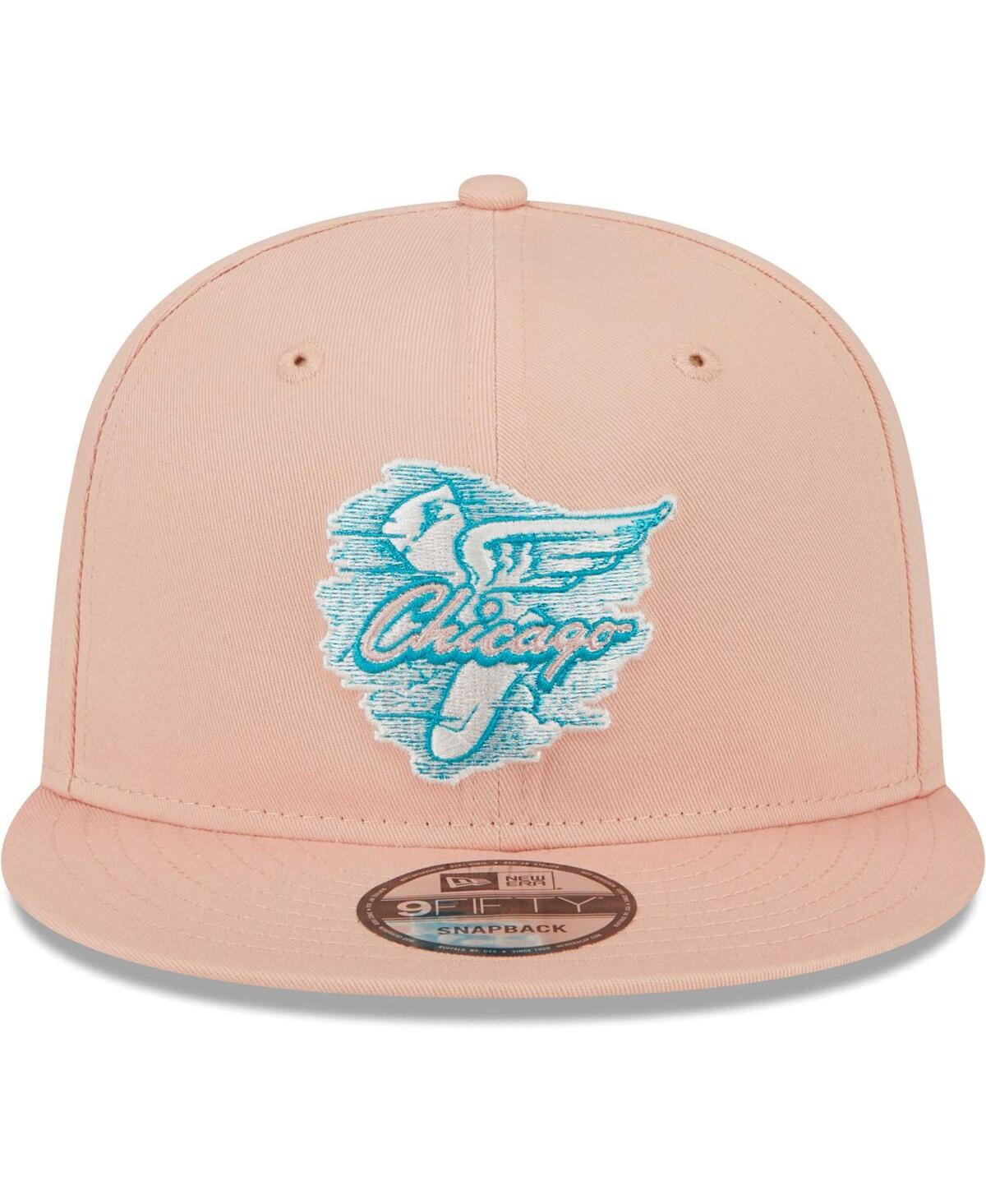 Shop New Era Men's  Pink Chicago White Sox Sky Aqua Undervisor 9fifty Snapback Hat