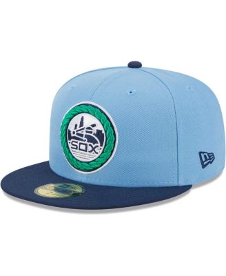Men's Light Blue, Navy Chicago White Sox Green Undervisor 59FIFTY Fitted Hat