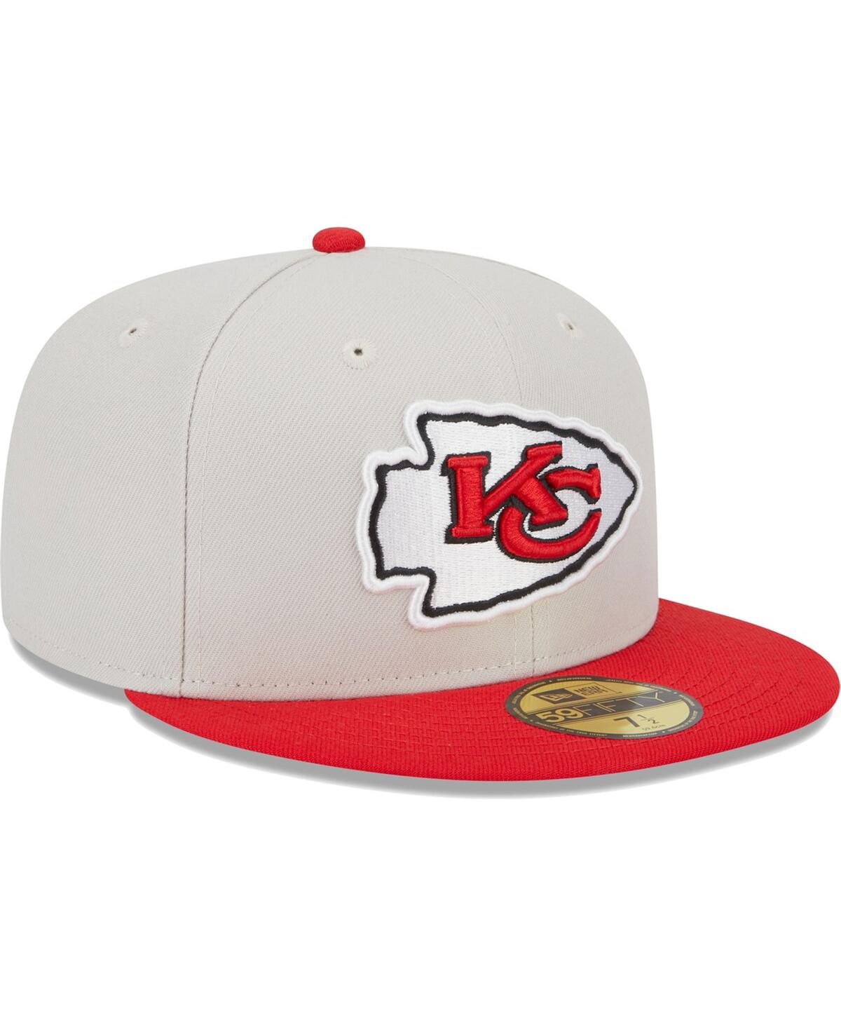 Shop New Era Men's  Khaki, Red Kansas City Chiefs Super Bowl Champions Patch 59fifty Fitted Hat In Khaki,red