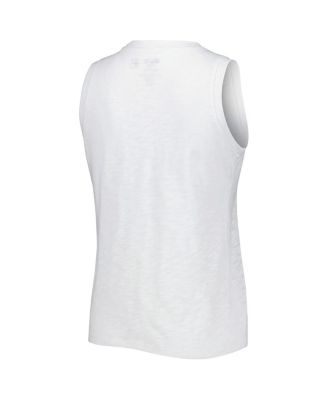 Women's White Houston Astros Reel Pinstripe Tank Top and Shorts Sleep Set