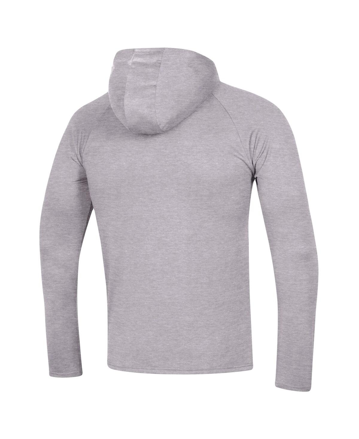 Under Armour Men's  Heather Gray Notre Dame Fighting Irish School Logo Raglan Long Sleeve Hoodie Perf In Heather Gray