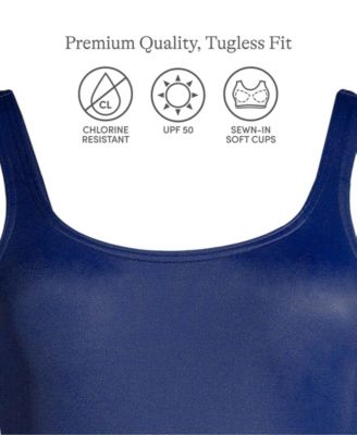 Women's Tugless Low Leg One Piece Swimsuit