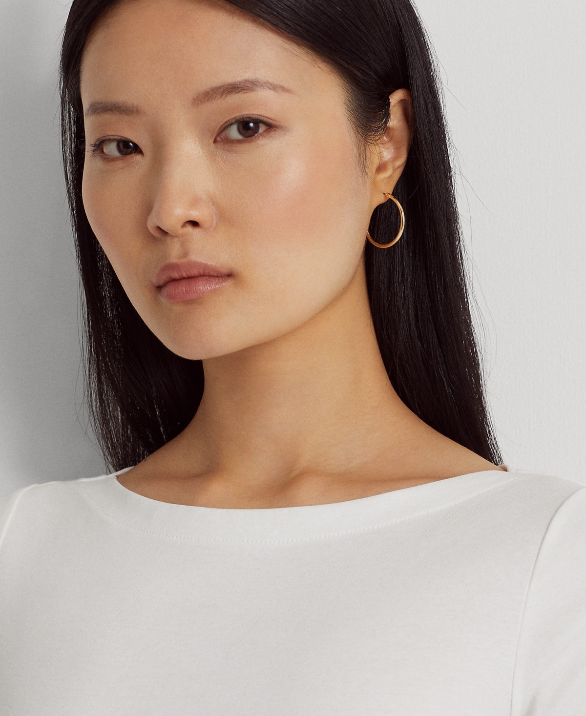 Lauren Ralph Petite Stretch Boatneck Top