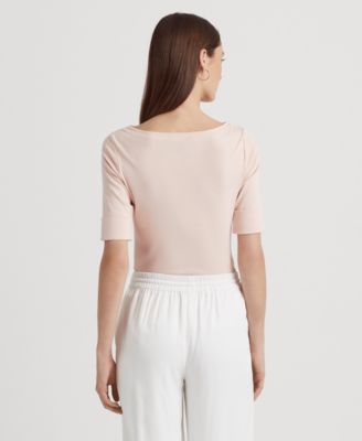 Petite Stretch Boatneck Top