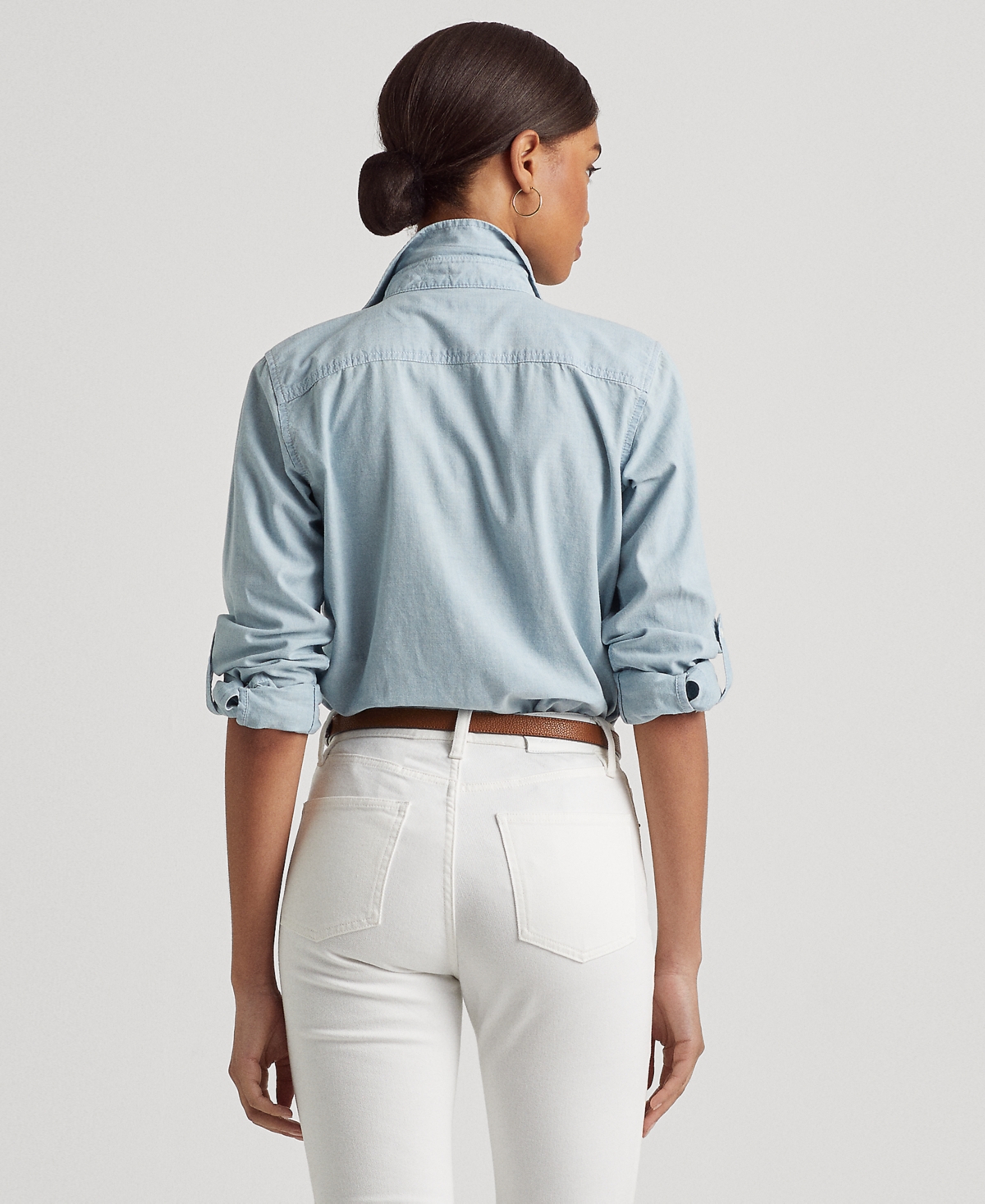 Ralph Lauren Cotton Chambray Shirt In Chambray
