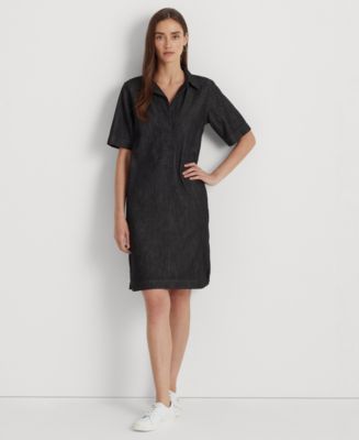 Lauren Ralph Lauren Denim Cotton Shift Dress - Macy's