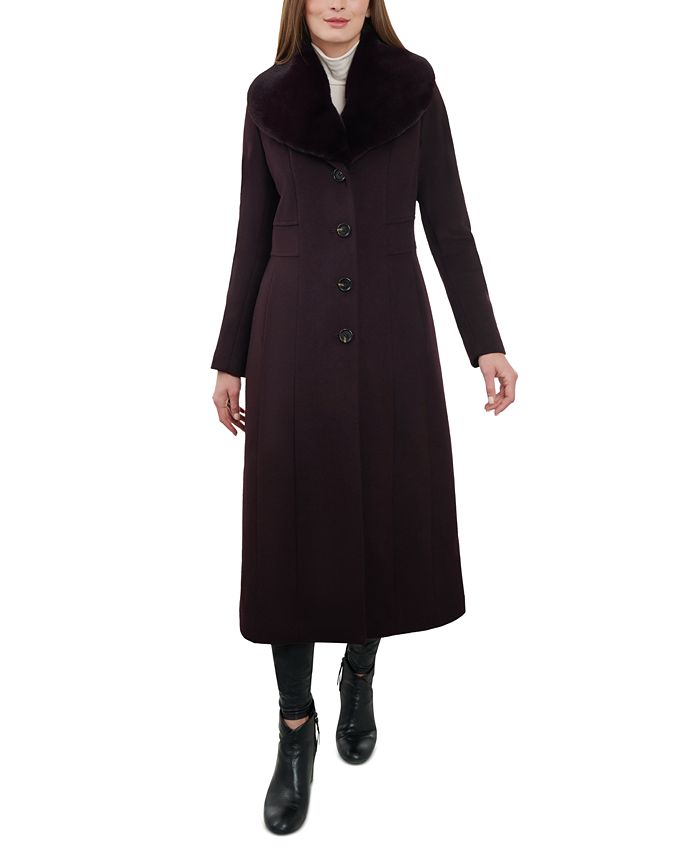 Anne Klein Women's Wool Blend Maxi Coat, Created for Macy's - Macy's