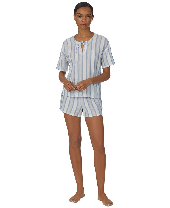 Lauren Ralph Lauren Women's 2-Pc. Cotton Boxer Pajamas Set - Macy's