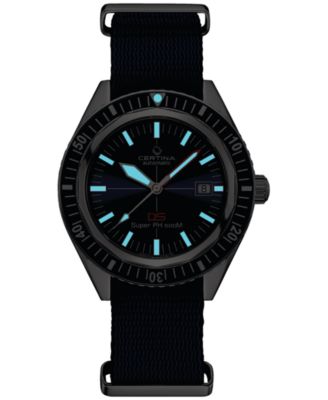 Men's Swiss Automatic DS Super PH500M Blue Synthetic Strap Watch 43mm