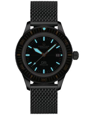 Men's Swiss Automatic DS PH200M Stainless Steel Mesh Bracelet Watch 43mm