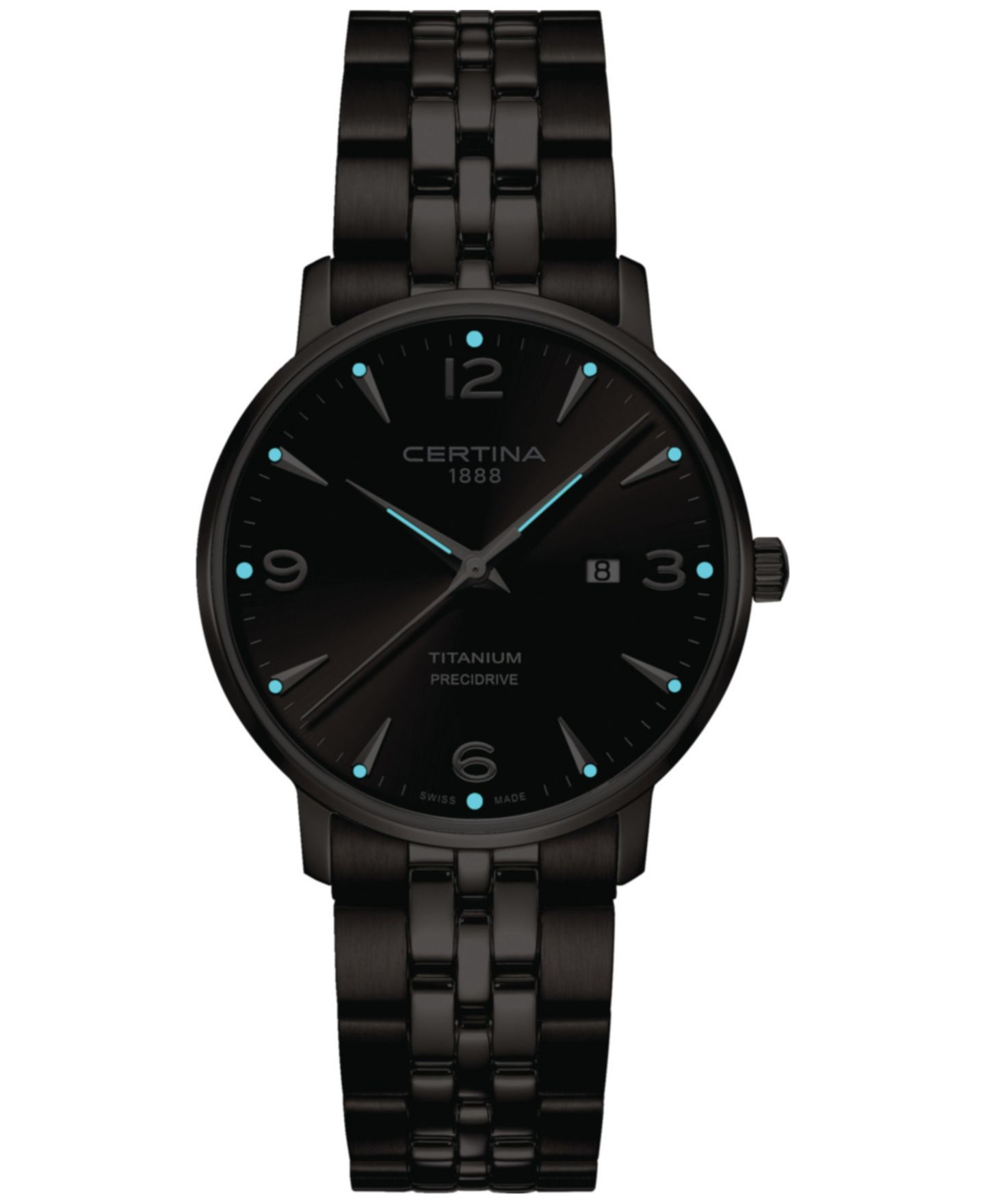 Часы Certina Unisex Swiss DS Caimano Titanium Bracelet Watch 39mm — фото 5