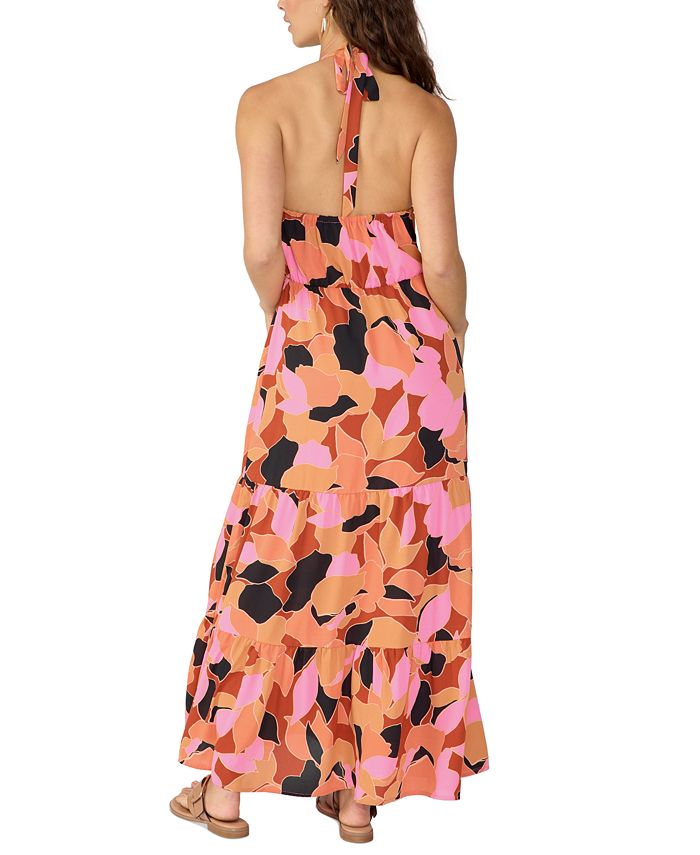 Sanctuary Women's Printed Backless Halter Maxi Dress Macy's