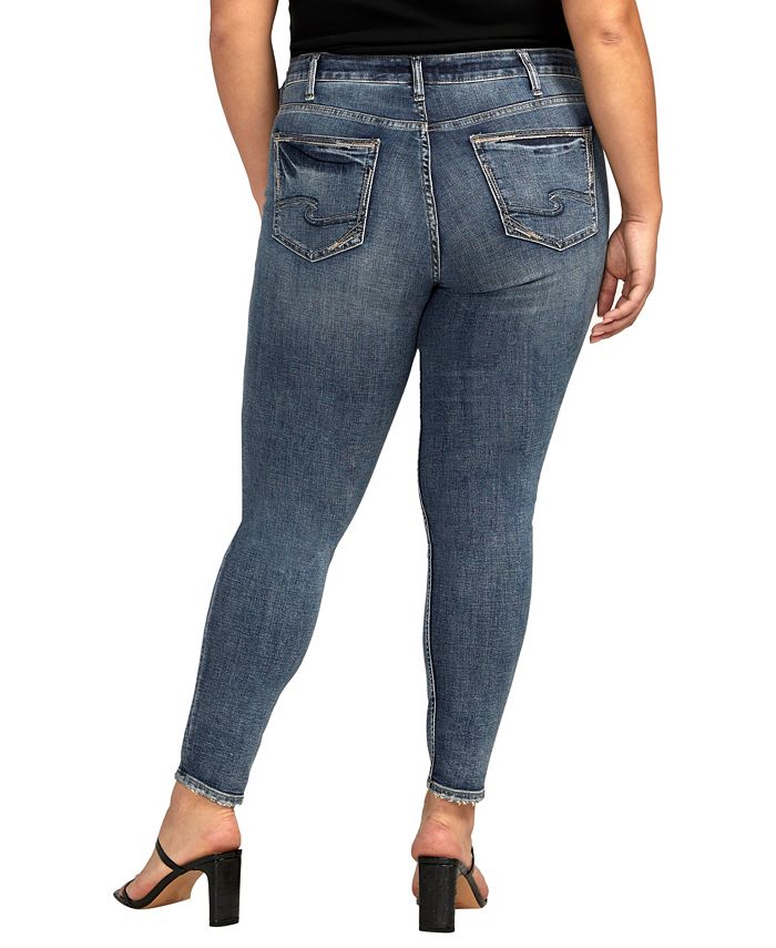 Silver Jeans Co. Plus Size Suki Mid Rise Skinny Leg Jeans - Macy's