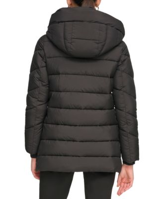 Women's Bibbed Hooded Puffer Coat
