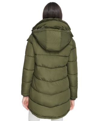 Women's Faux-Fur-Trim Hooded Puffer Coat, Created for Macy's