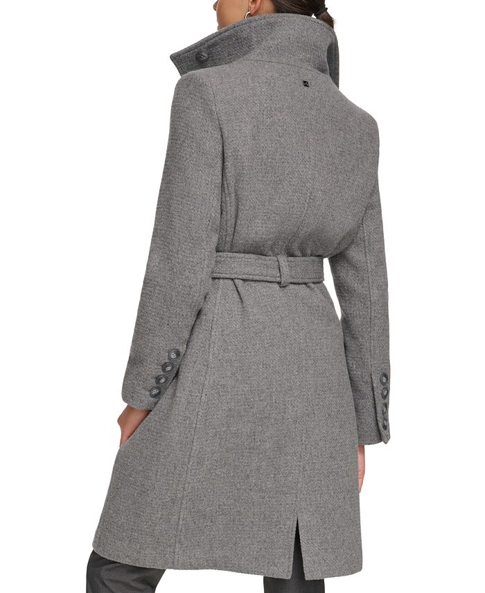 Calvin Klein Women's Wool Blend Belted Buttoned Coat - Macy's