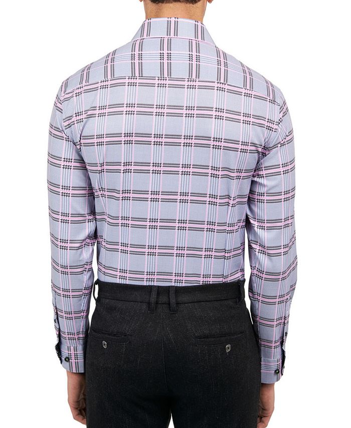 Society of Threads Men's RegularFit NonIron Plaid Print Performance