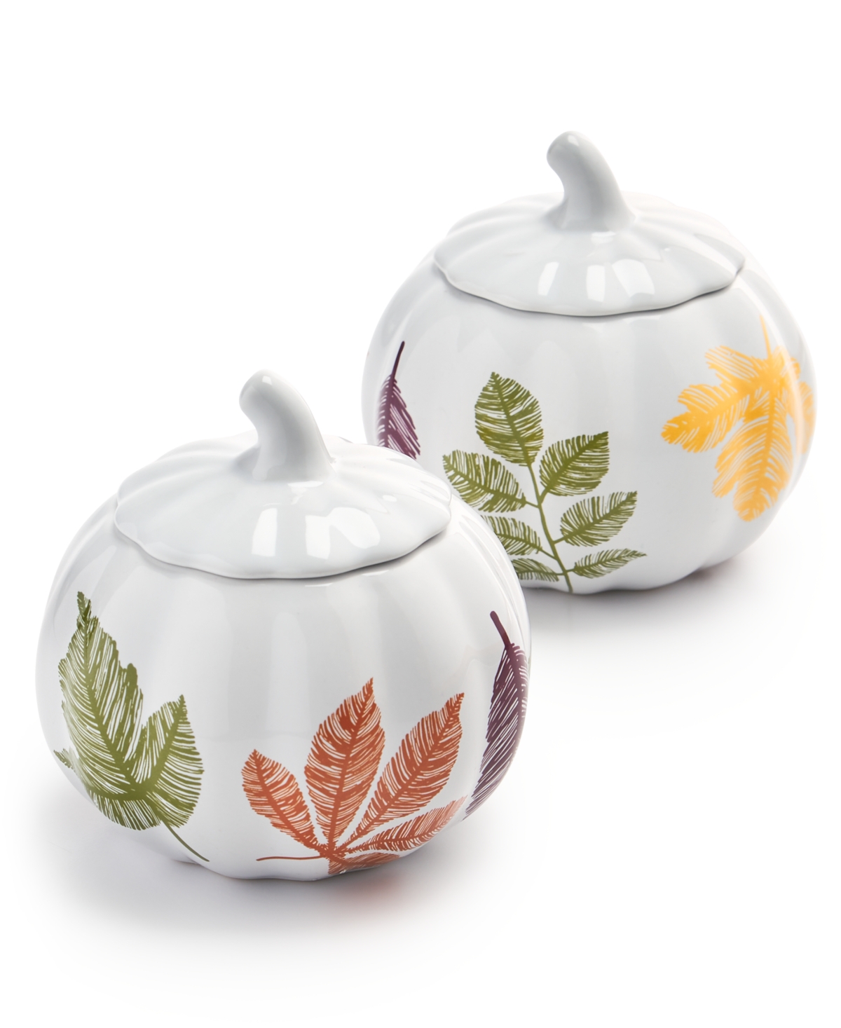 The Cellar Harvest 2-pc. Stoneware Pumpkin Cocottes Set, Created For Macy's
