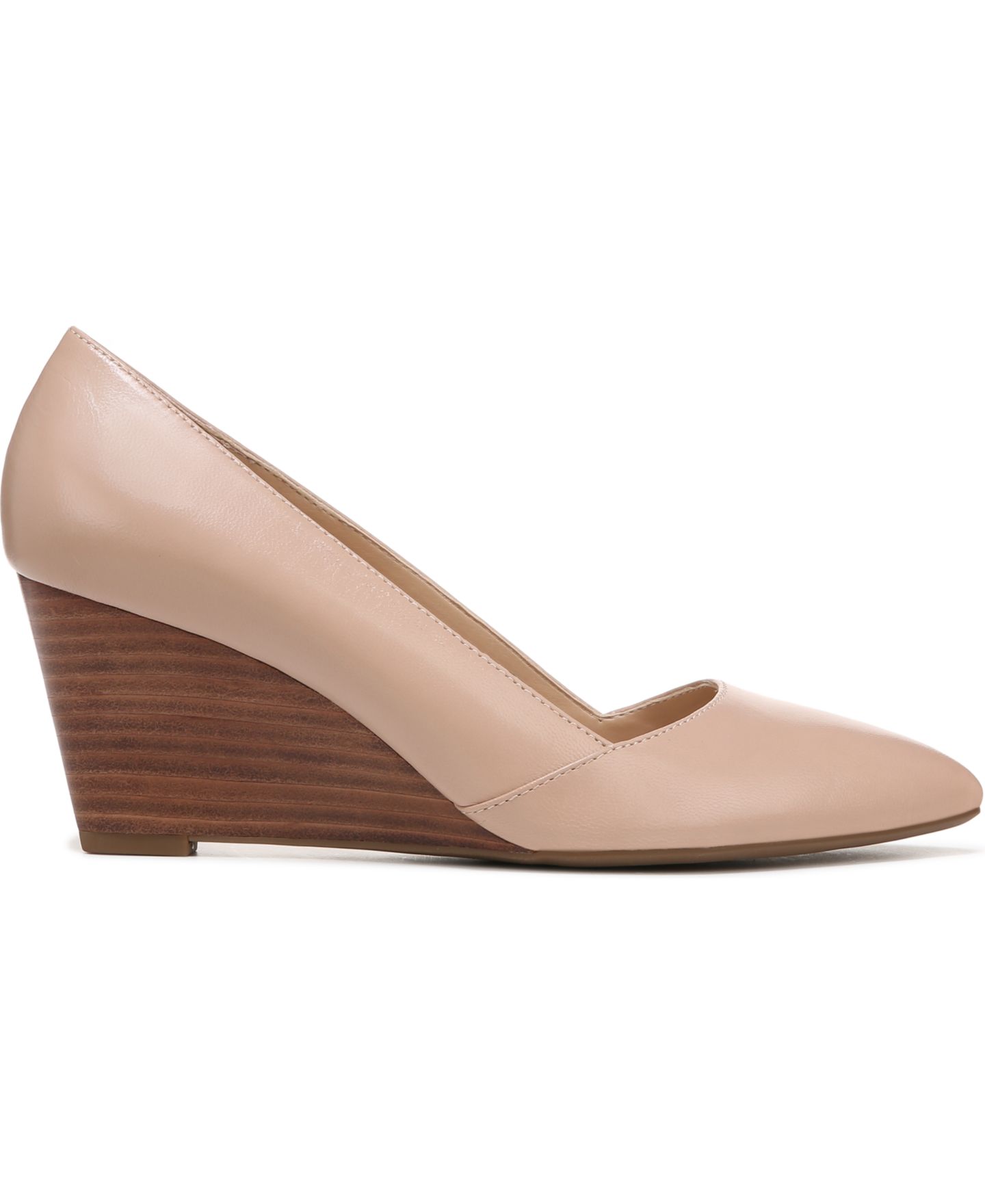 Женские туфли Franco Sarto Frankie Pointed Toe Wedge Pumps, цвет: Бежевый кожаный — фото 2