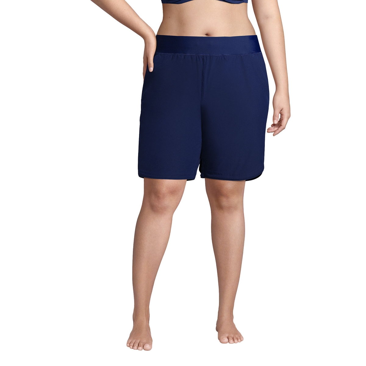 Lands' End Plus Size 9 Quick Dry Modest Swim Shorts with Panty -  Blackberry