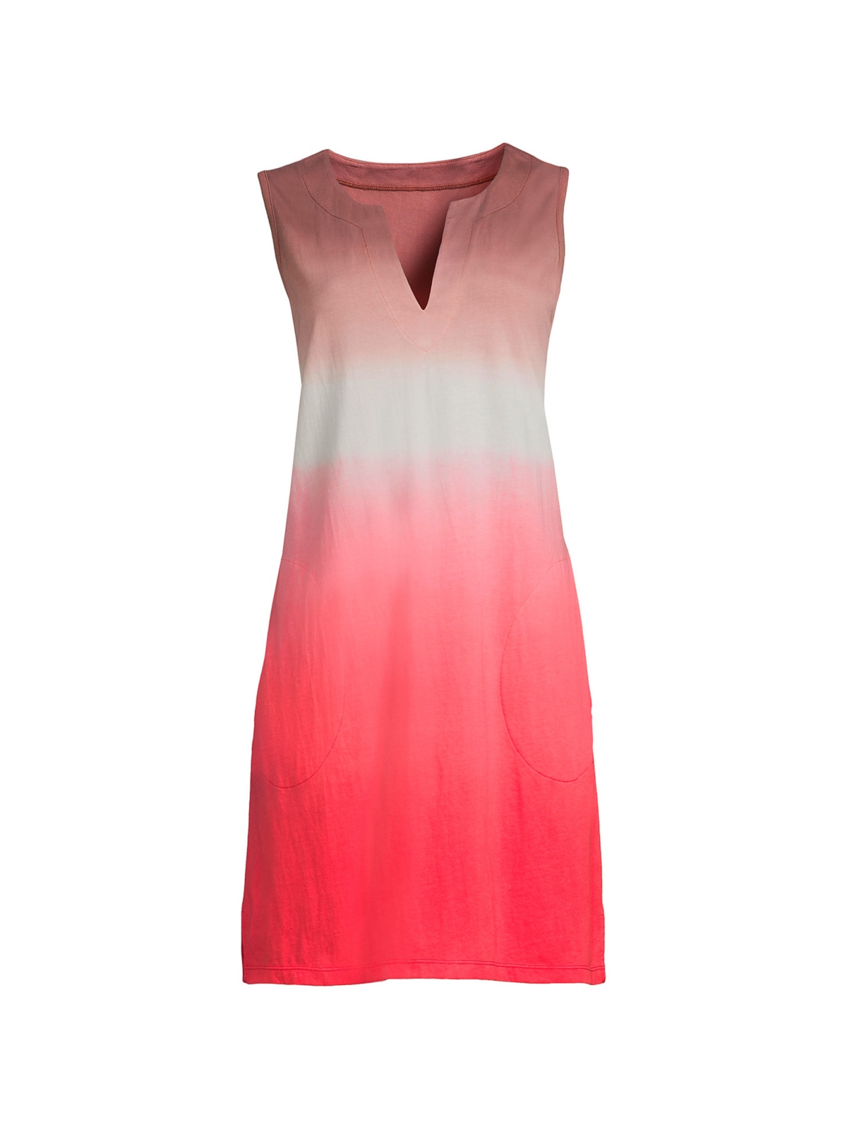 Lands' End Women's Plus Size Cotton Jersey Sleeveless Swim Cover-up Dress  Print | Smart Closet