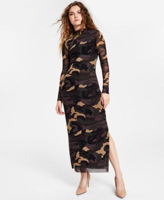 Camouflage midi dress best sale