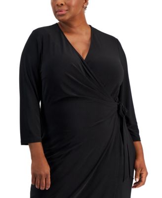 Plus Size Classic Wrap Dress 