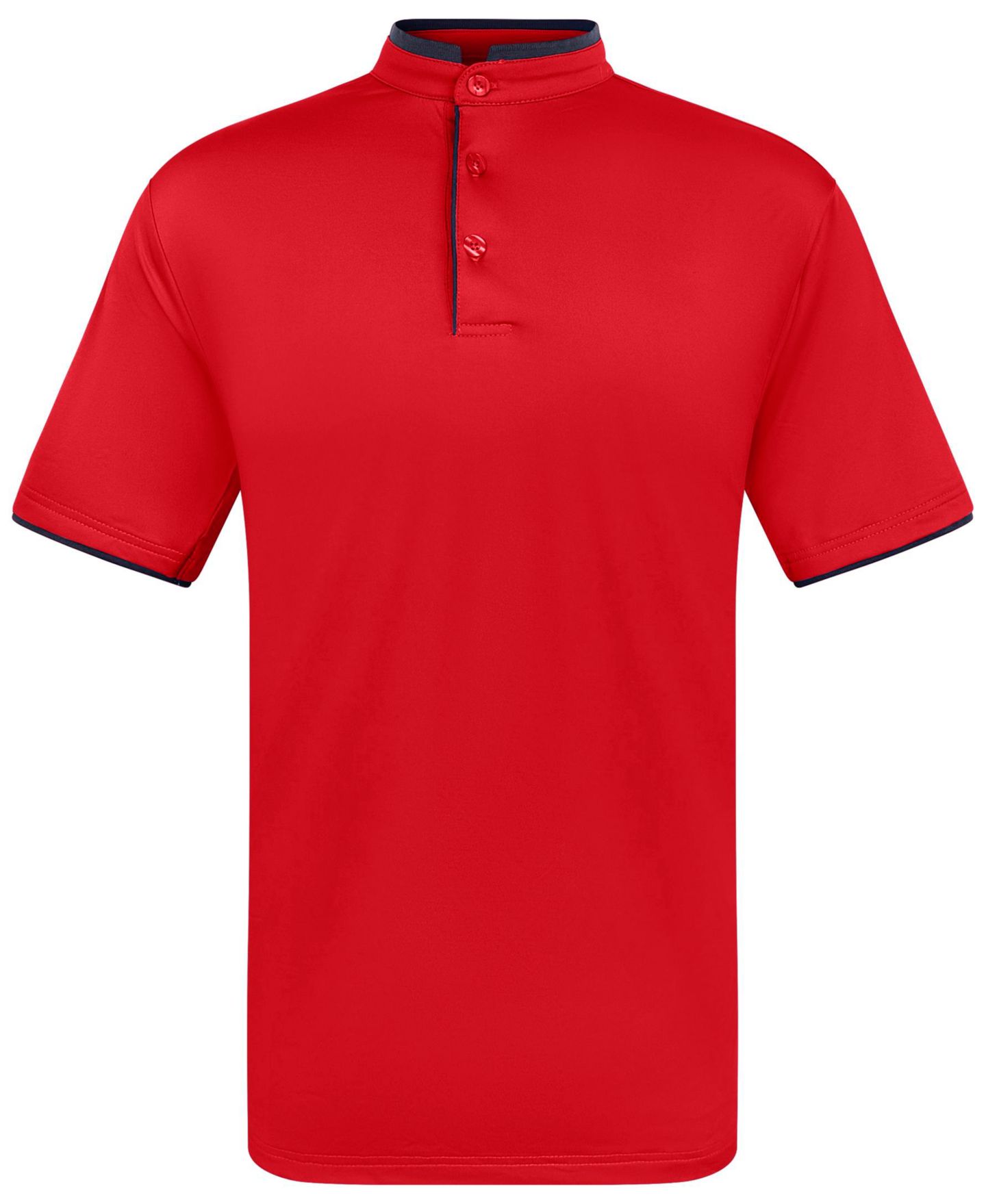 Мужское поло Mio Marino Short Sleeve Henley Polo Shirt with Contrast-Trim, цвет: Красный — фото 5