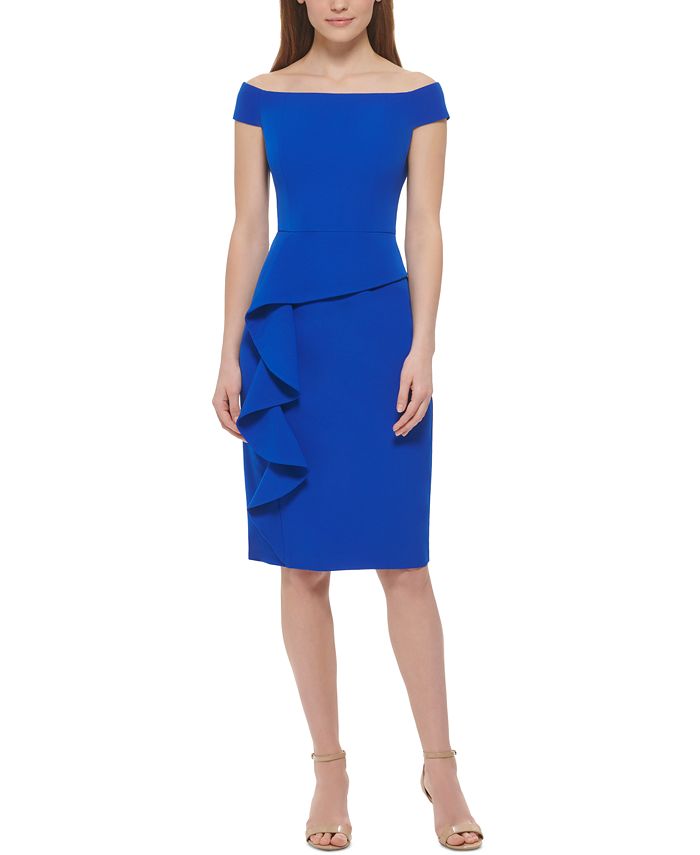 Vince camuto sale ruffle sheath dress