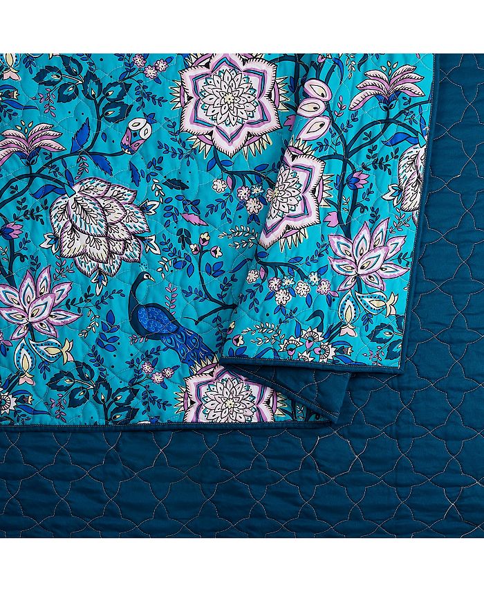 Vera Bradley Peacock Garden 3Piece Quilt Set, Full/Queen Macy's