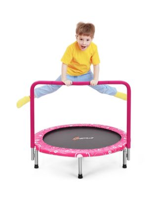 36'' Kids Trampoline Rebounder W/Full Covered Handrail