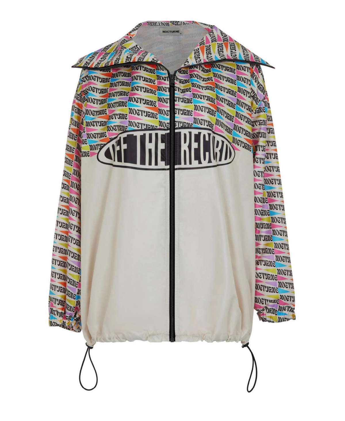 Women's Printed Oversized Jacket - Multi-colored