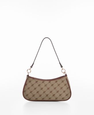Mango - Shoulder Bag with Printed Logo Leather - One Size - Woman