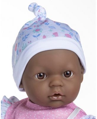 La Baby African American 14.3" Soft Body Baby Doll 3-Piece Outfit with Pacifier, Magic Bottle Set