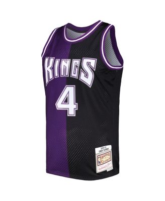 Men's Chris Webber Purple, Black Sacramento Kings Hardwood Classics 2000-01 Split Swingman Jersey