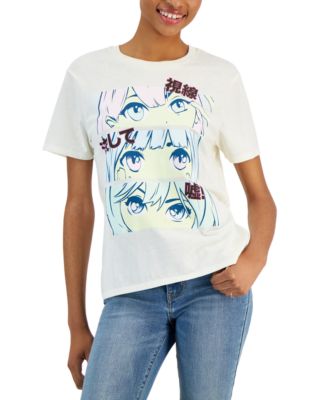 Love Tribe - Juniors' Anime Eyes Short-Sleeve T-Shirt