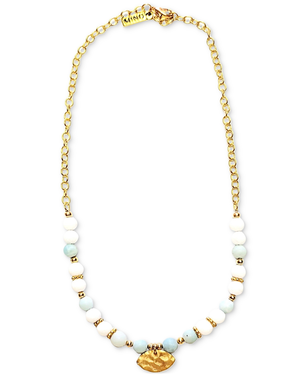 Minu Jewels Gold-Tone Gemstone Beaded Pendant Necklace, 16" + 1" extender