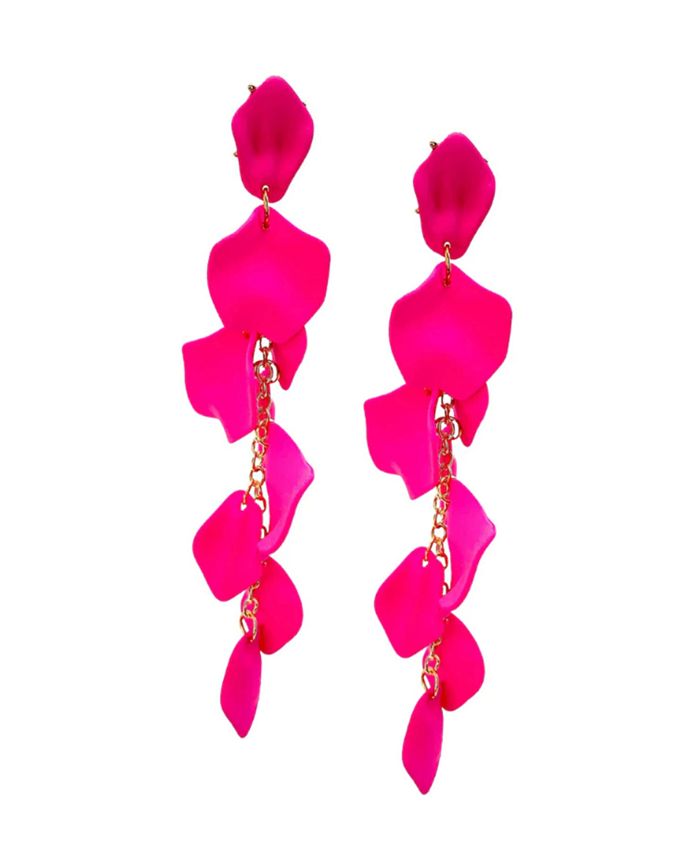 Accessory Concierge Hot Pink Satin Petal Duster Earrings Macy's