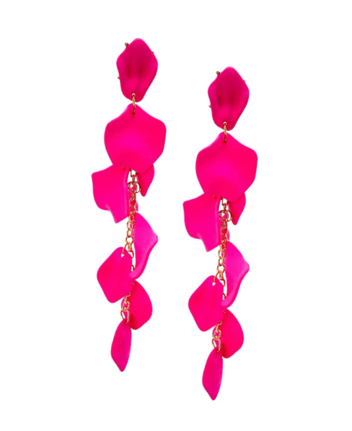 Accessory Concierge Hot Pink Satin Petal Duster Earrings