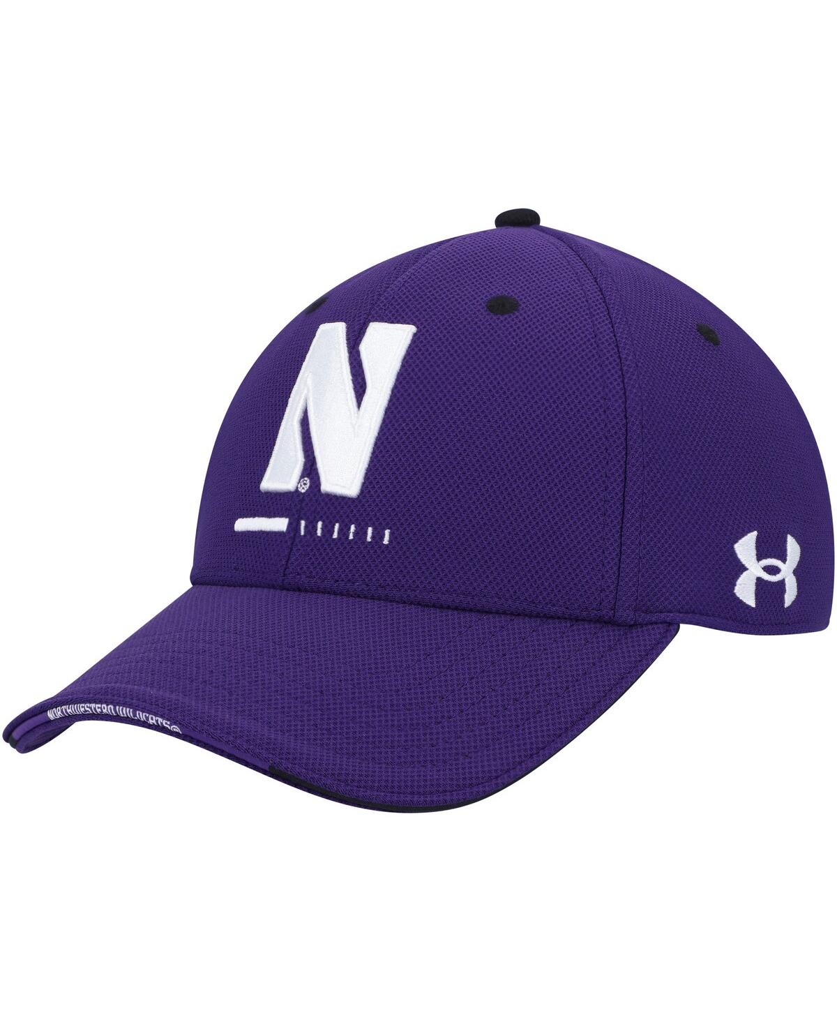 Shop Under Armour Men's  Purple Northwestern Wildcats Blitzing Accent Performance Flex Hat